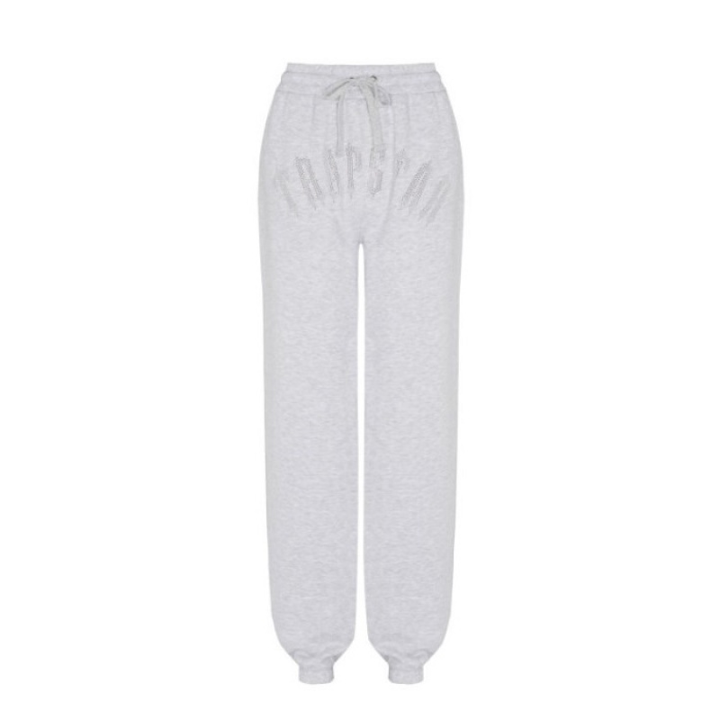 Grey Women\'s Trapstar Irongate Stud Loose Fit Jogging Bottoms Pants Australia | PB73-777