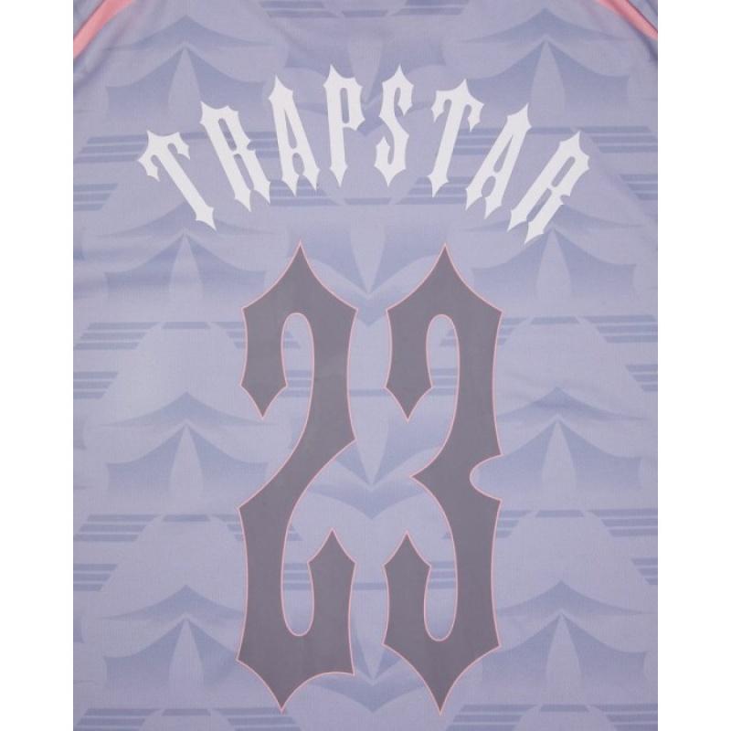 Grey / Pink Men's Trapstar Irongate Football Jersey T Shirts Australia | TL31-745