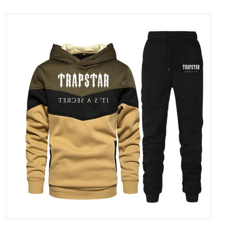 Khaki Men\'s Trapstar Jogging Suit Logo Tracksuit Australia | OO05-767