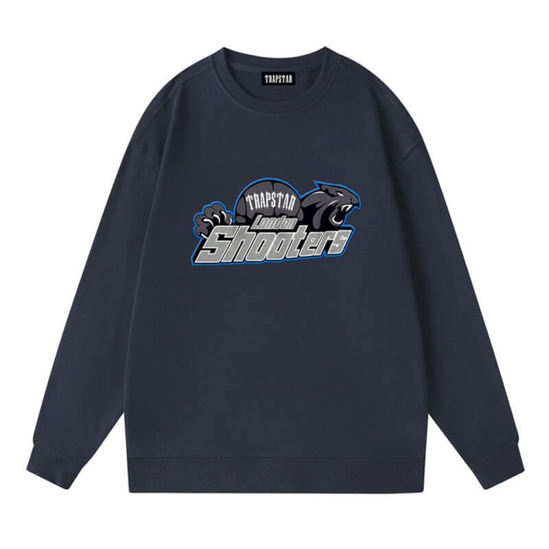 NavyBlue Men\'s Trapstar London Its Shooters Logo Sweatshirts Australia | YC15-015