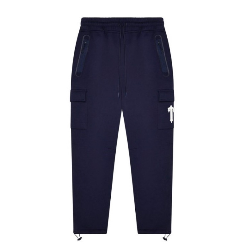 Navy Men\'s Trapstar Irongate T Trap Fleece Bottoms Pants Australia | GV14-412