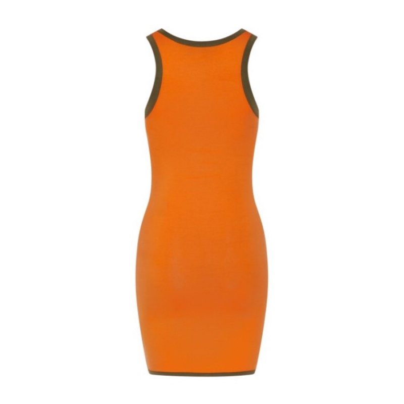 Orange / Khaki Women's Trapstar Contrast Racer Dress Australia | VK32-318