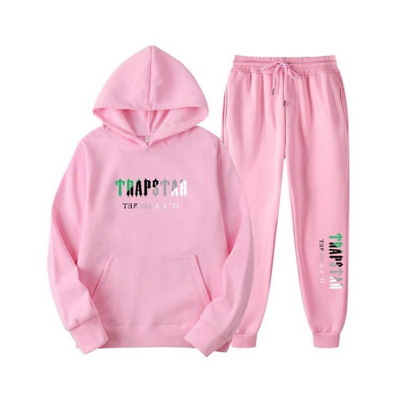 Pink Men\'s Trapstar Printed Autumn Winter Warm Sportswear Tracksuit Australia | JF60-375