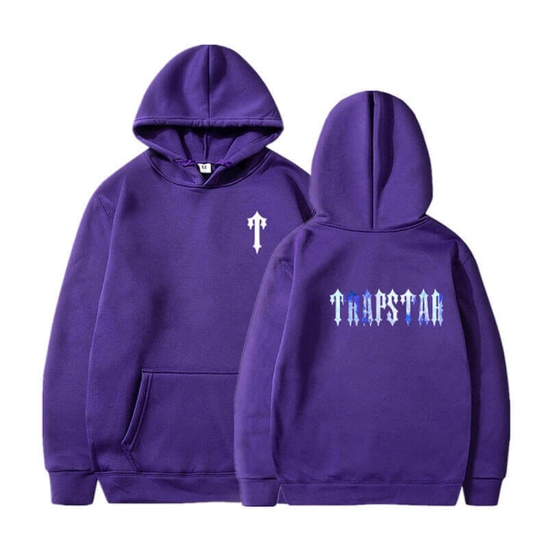 Purple Men\'s Trapstar T Pattern Hoodie Australia | HS30-608