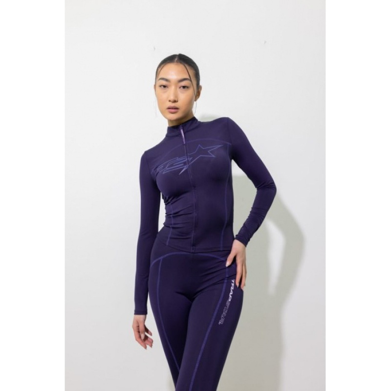 Purple Women's Trapstar TS-Star Zip Top Australia | MZ88-911