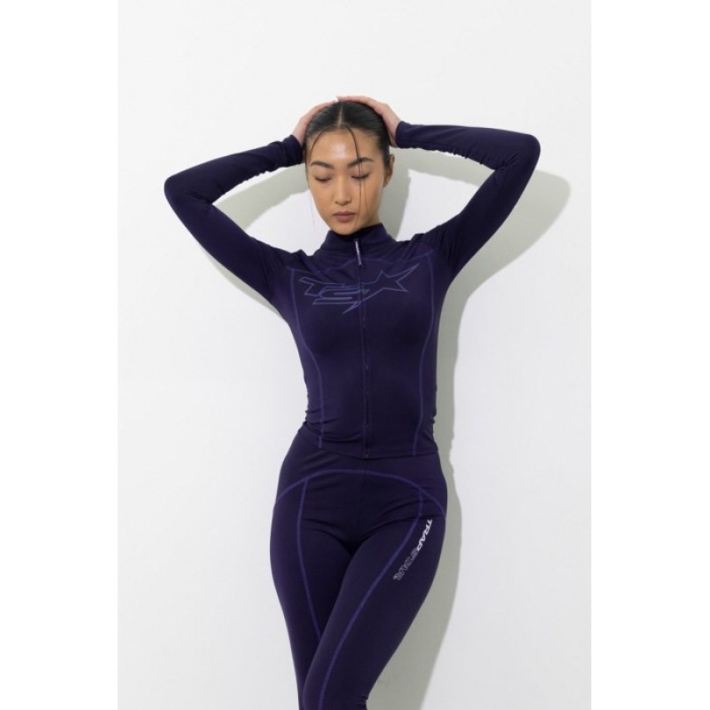 Purple Women's Trapstar TS-Star Zip Top Australia | MZ88-911