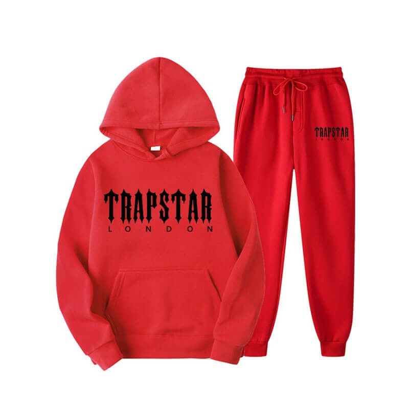 Red Men\'s Trapstar Fleece London Tracksuit Australia | WT15-149