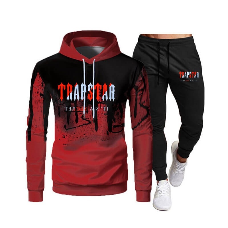 Red Men\'s Trapstar It\'s a Secret Streetwear Tracksuit Australia | DU28-630