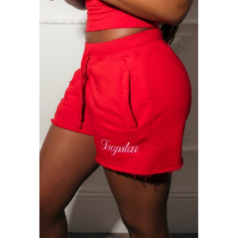 Red Women's Trapstar TS-Star Shorts Australia | FS87-759