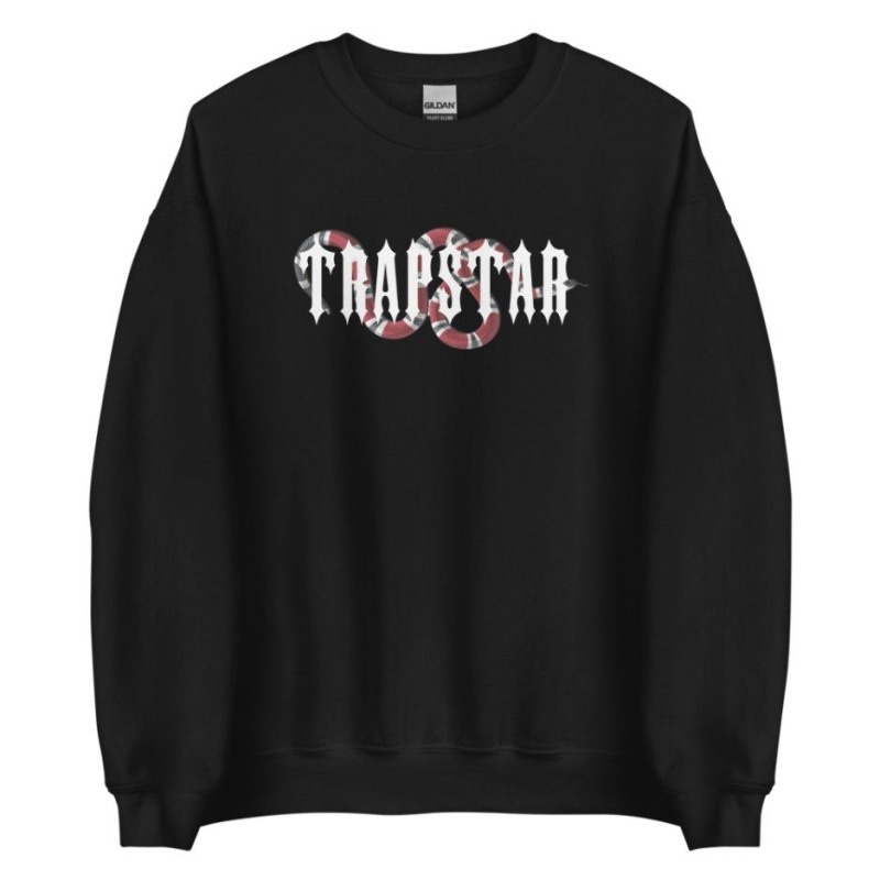 Snake Black Men\'s Trapstar Snake Sweatshirts Australia | YD55-851