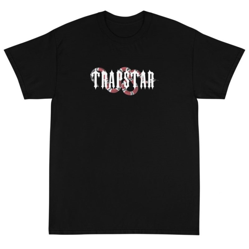 Snake Black Men\'s Trapstar Snake T Shirts Australia | TP43-699