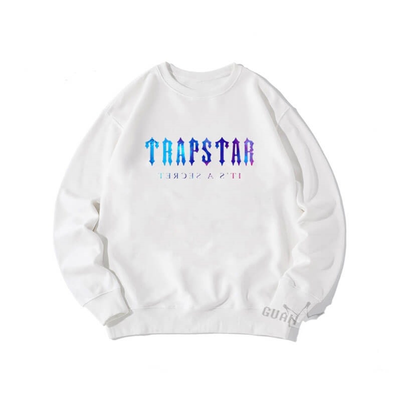 White Men\'s Trapstar Crewneck It\'s a Secret Sweatshirts Australia | YF59-052