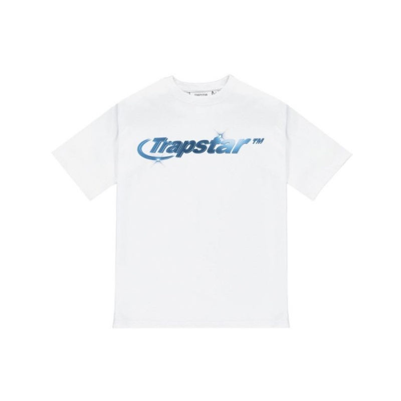 White Men's Trapstar Hyperdrive High Density Tee T Shirts Australia | RE93-441