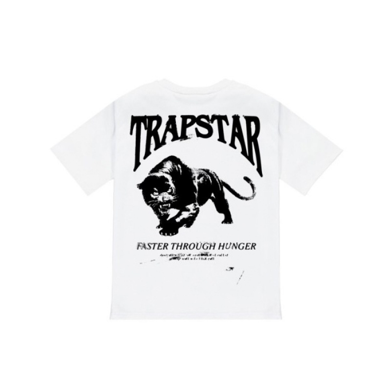 White Men\'s Trapstar Panthera Tee T Shirts Australia | HY61-828