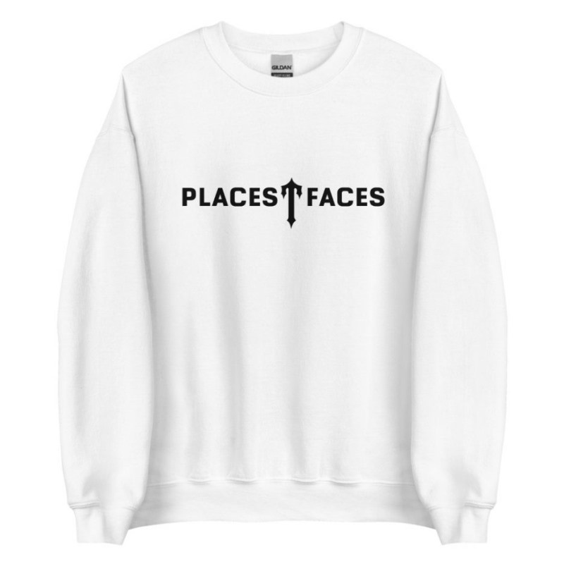 White Men\'s Trapstar Places T-Face Sweatshirts Australia | KG80-468