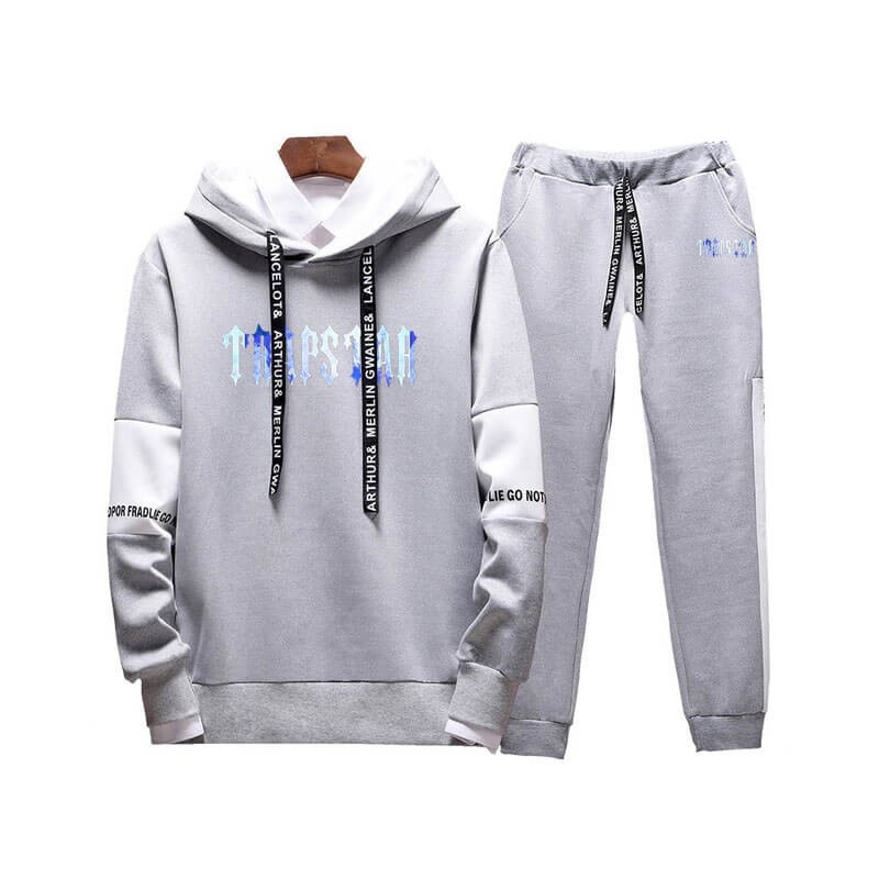 White Men\'s Trapstar Revolution Chenille Decoded Hooded Tracksuit Australia | VV14-134