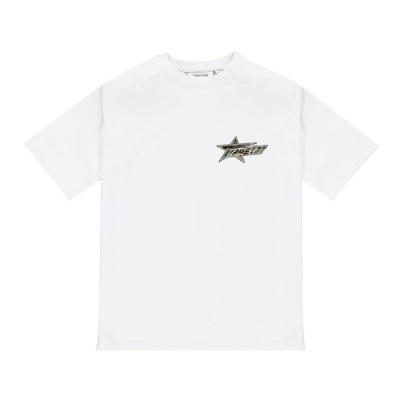 White Men's Trapstar Trap Invasion Tee T Shirts Australia | IQ14-193