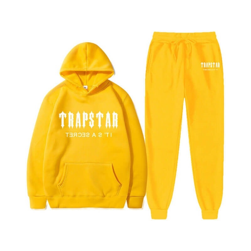 Yellow Men\'s Trapstar Chenille Decoded Hooded Tracksuit Australia | XQ77-454